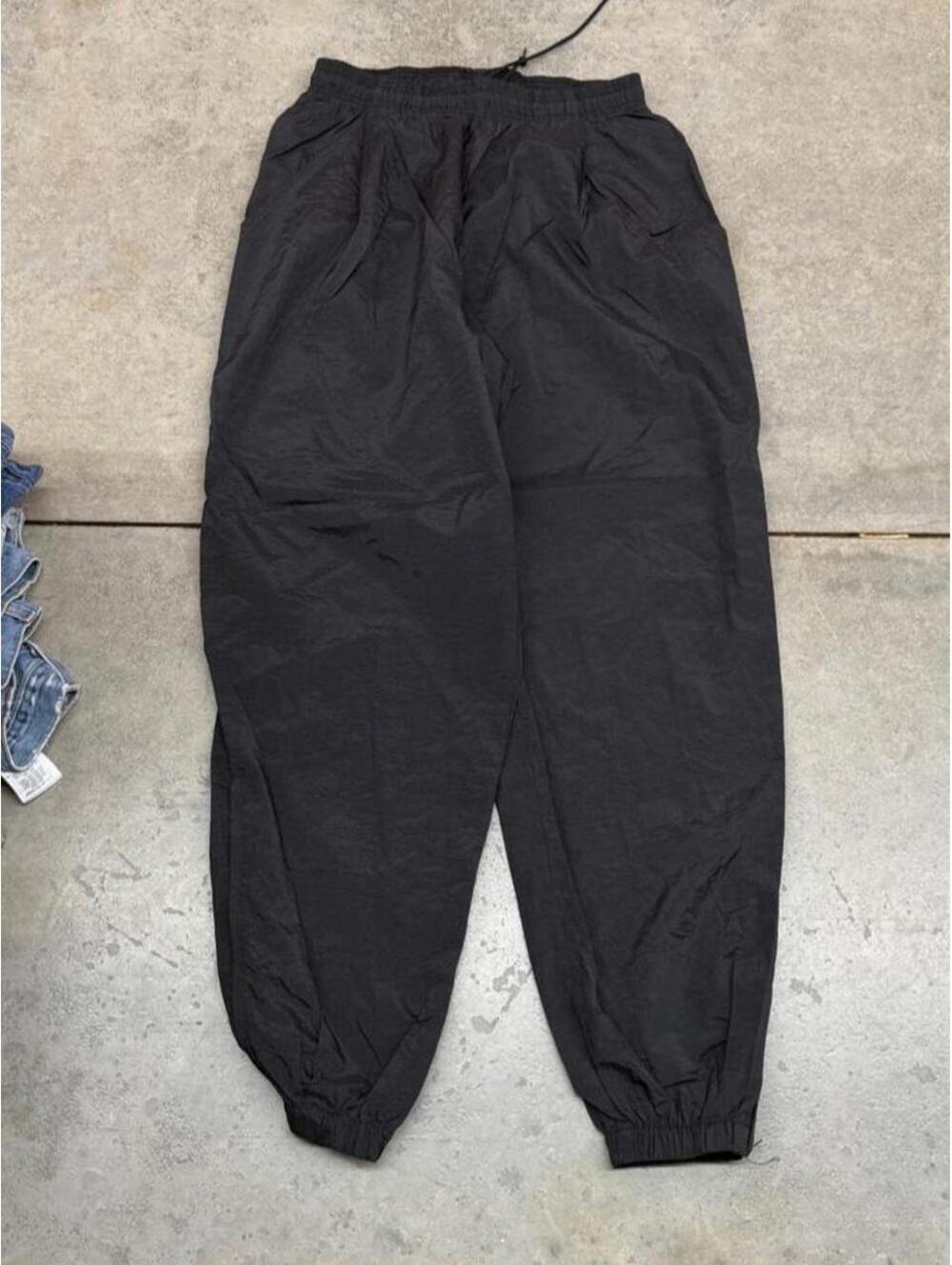 vintage nike black jogger straight leg track pants size large